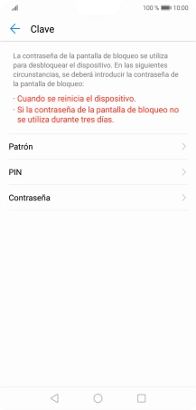 Pulsa el código de seguridad deseado y sigue las indicaciones de la pantalla para crear un código de seguridad del teléfono adicional.