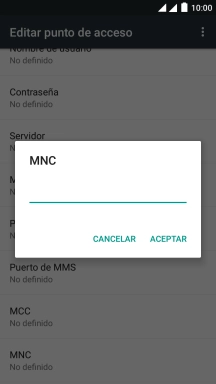 Introduce 01 y pulsa ACEPTAR.
