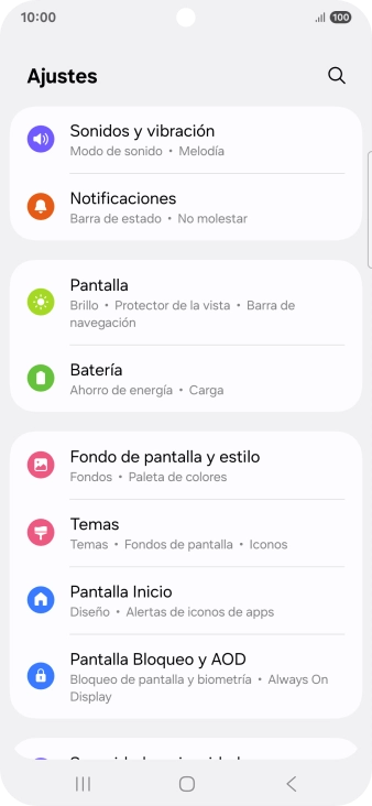 Pulsa Sonidos y vibración.