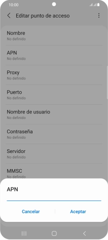 Introduce airtelwap.es y pulsa Aceptar.