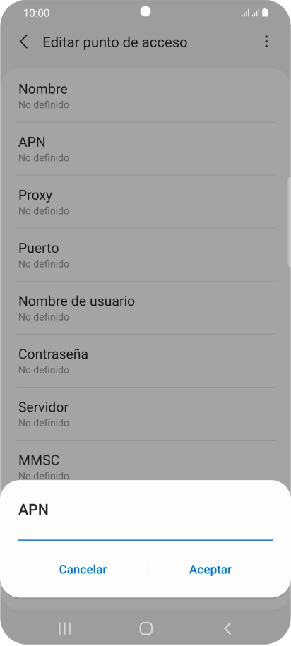 Introduce airtelwap.es y pulsa Aceptar.