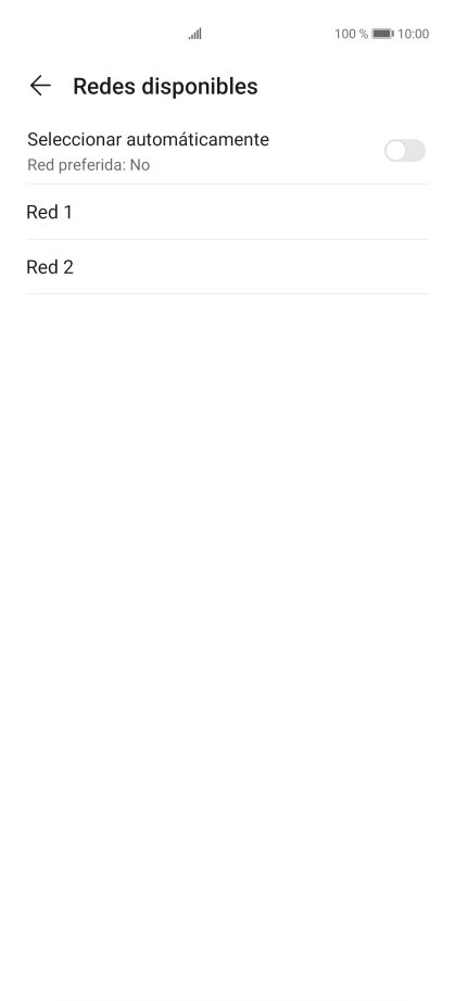 Pulsa la red deseada.