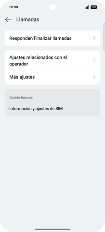 Pulsa Ajustes relacionados con el operador.