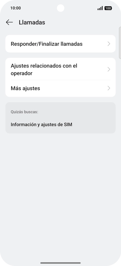 Pulsa Ajustes relacionados con el operador.