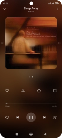 Pulsa la flecha hacia la derecha para ir al archivo de música siguiente.