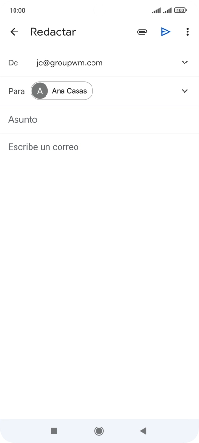 Pulsa Asunto e introduce el asunto deseado.