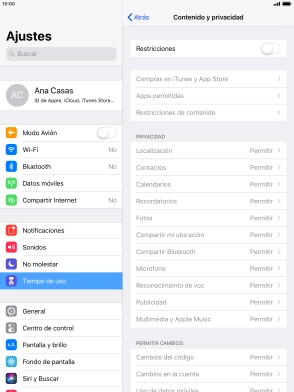 Pulsa el indicador junto a 