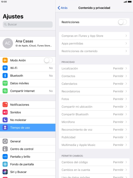 Pulsa el indicador junto a 