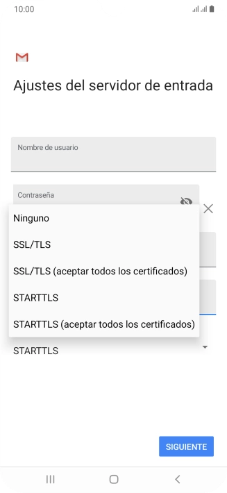 Pulsa Ninguno para desactivar la función.