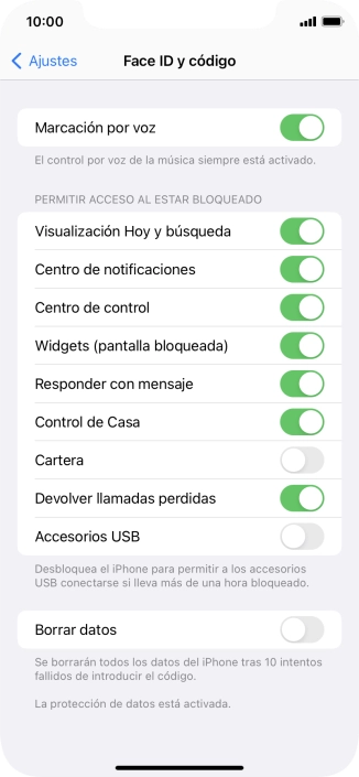Pulsa el indicador junto a 