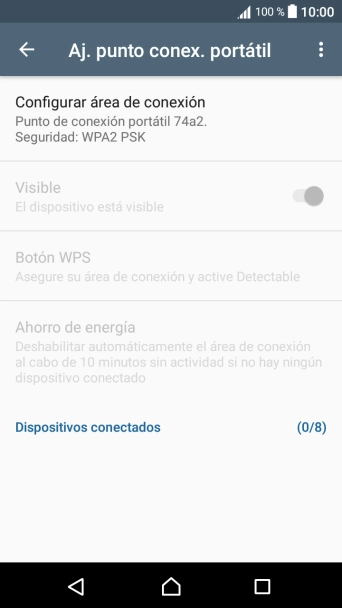 Pulsa Configurar área de conexión.