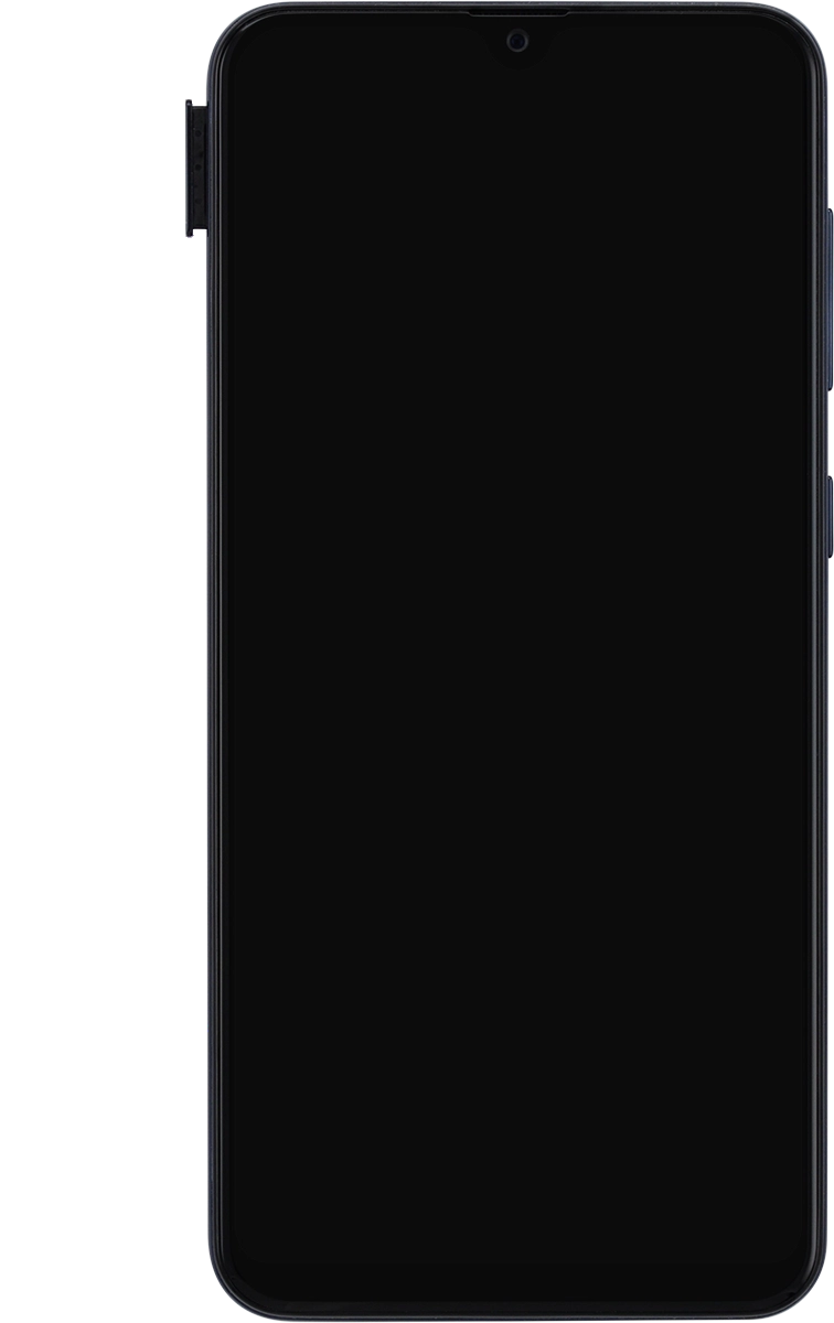 Retira el contenedor de tarjetas del teléfono.