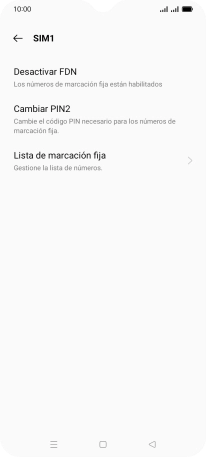 Pulsa Desactivar FDN.