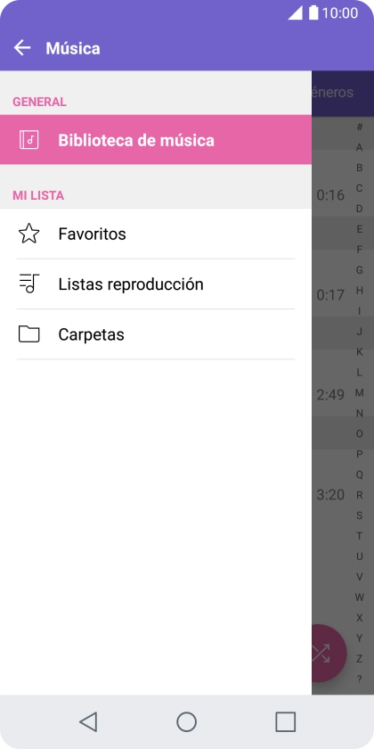 Pulsa Biblioteca de música.