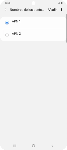 Pulsa en el campo junto a la conexión de datos para activarla.