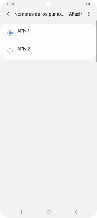 Pulsa en el campo junto a la conexión de datos para activarla.