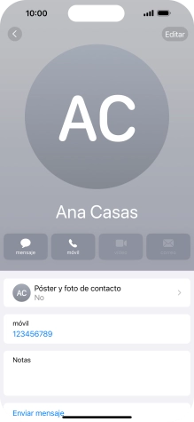 Pulsa Póster y foto de contacto.
