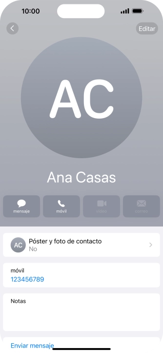 Pulsa Póster y foto de contacto.