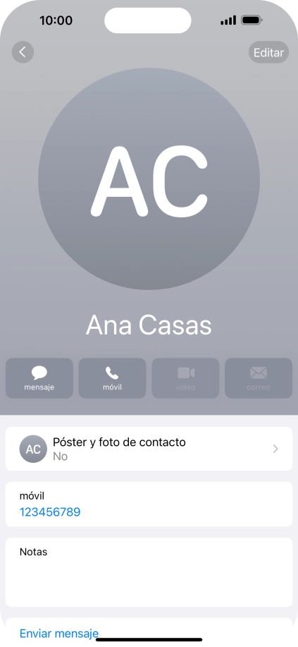 Pulsa Póster y foto de contacto.