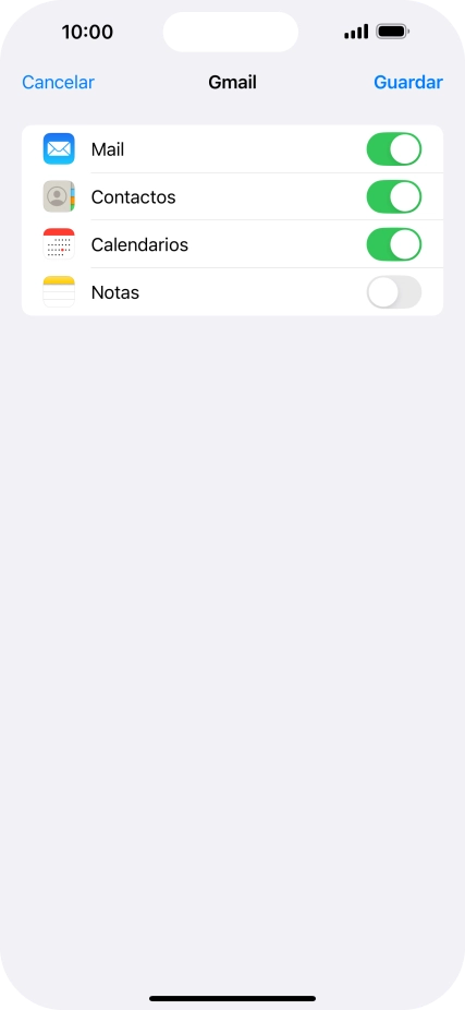 Si aparece en la pantalla esta imagen, tu cuenta de correo electrónico ha sido reconocida y configurada automáticamente. Sigue las indicaciones de la pantalla para introducir más información y terminar la configuración.