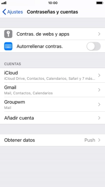 Pulsa la cuenta deseada.