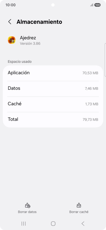 Pulsa Borrar caché.