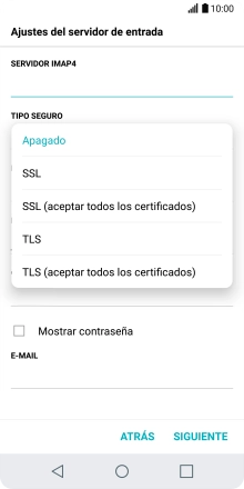 Pulsa Apagado para desactivar la función.