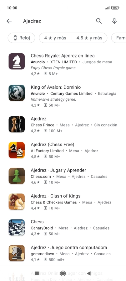 Pulsa la app deseada.