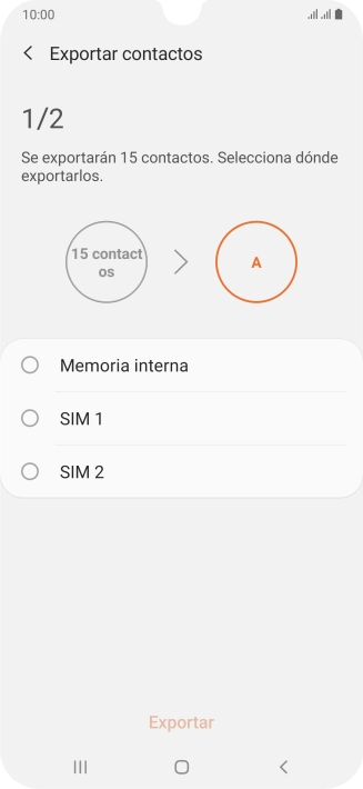 Pulsa la tarjeta SIM deseada.