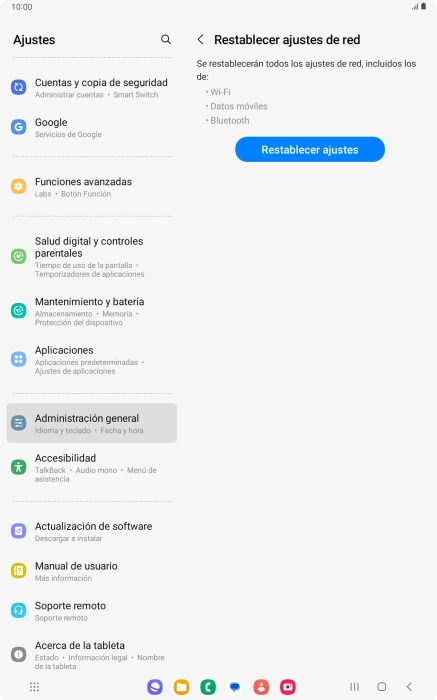 Pulsa Restablecer ajustes.