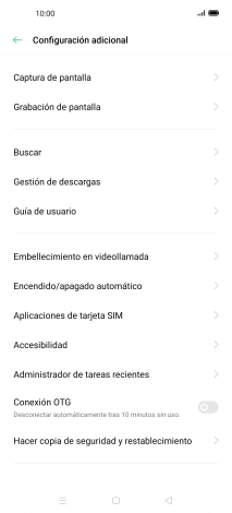 Pulsa Hacer copia de seguridad y restablecimiento.