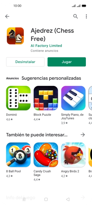 Pulsa la tecla de inicio para terminar y regresar a la pantalla de inicio.