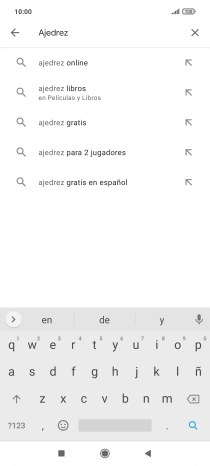 Introduce el nombre del tema o de la app y pulsa el icono de búsqueda.