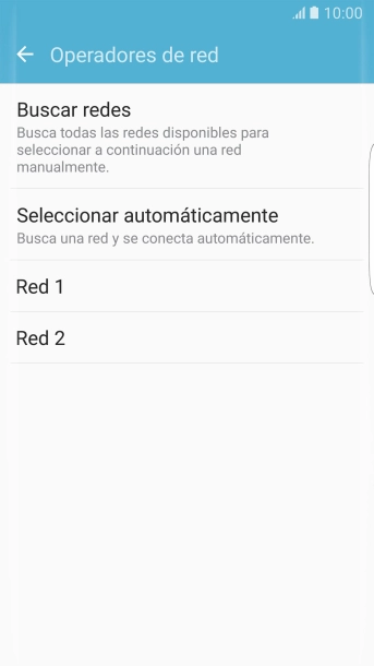 Pulsa la red deseada.