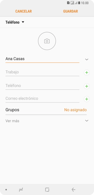 Pulsa Teléfono e introduce el número de teléfono deseado.