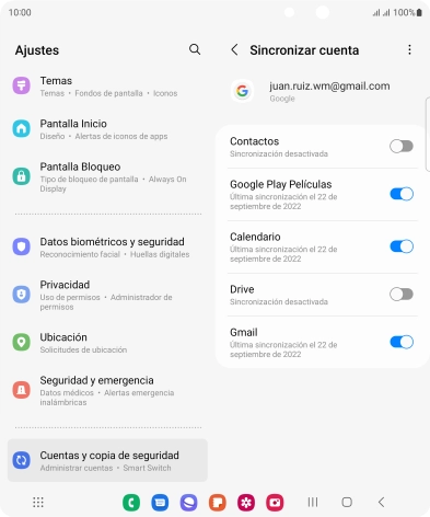 Pulsa el indicador junto a 