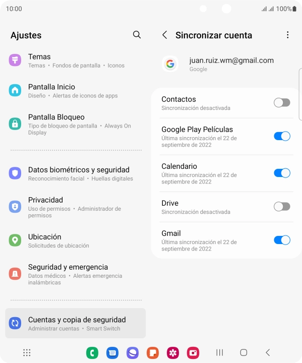 Pulsa el indicador junto a 