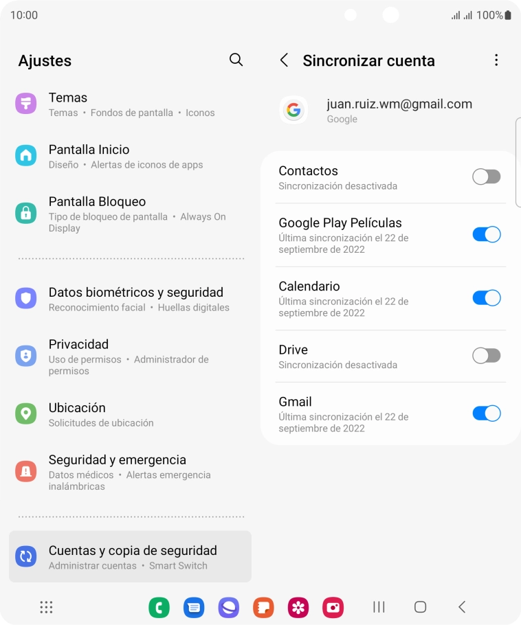 Pulsa el indicador junto a 