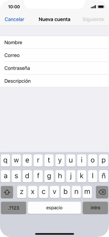 Pulsa Contraseña e introduce la contraseña de tu cuenta de correo electrónico.