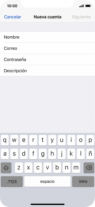Pulsa Contraseña e introduce la contraseña de tu cuenta de correo electrónico.