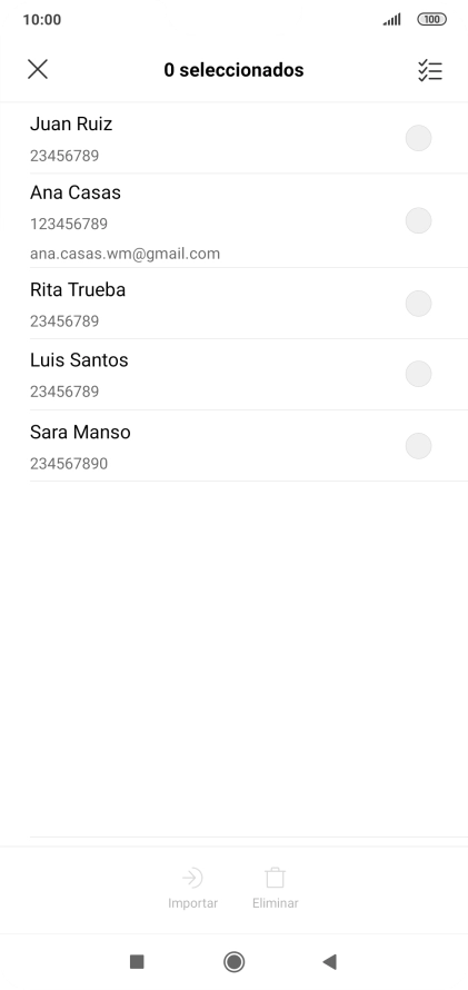 Pulsa el icono de seleccionar todo.