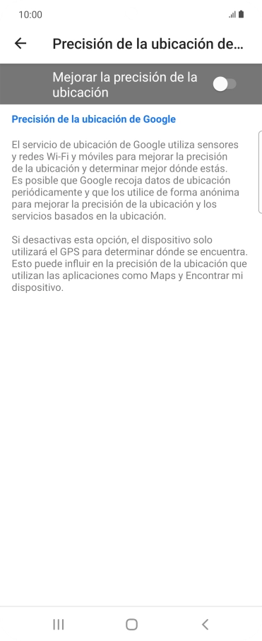 Pulsa el indicador junto a 