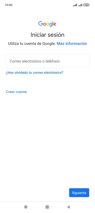 Si no tienes una cuenta de Google, pulsa Crear cuenta y sigue las indicaciones de la pantalla para ver cómo crear una cuenta nueva.