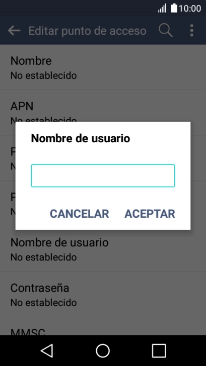 Introduce wap@wap y pulsa ACEPTAR.