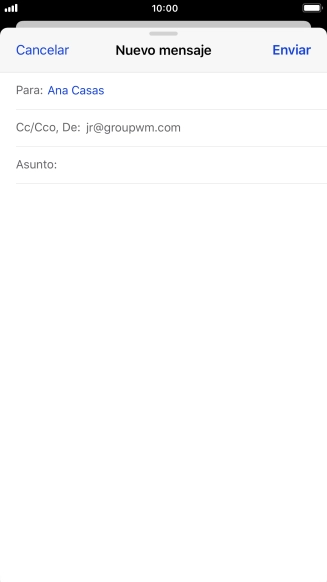 Pulsa Asunto: e introduce el asunto deseado.