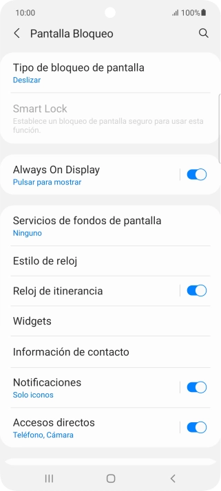 Pulsa Tipo de bloqueo de pantalla.
