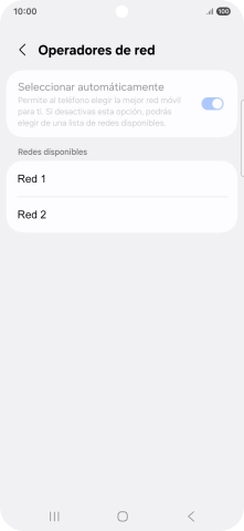 Pulsa la red deseada.