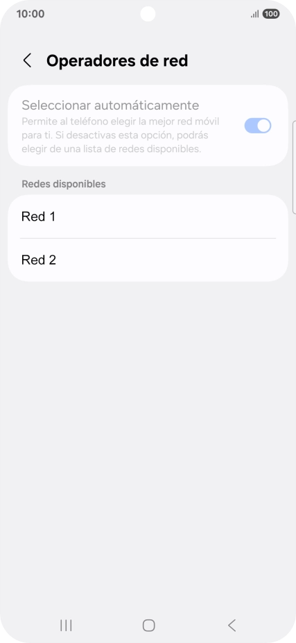 Pulsa la red deseada.