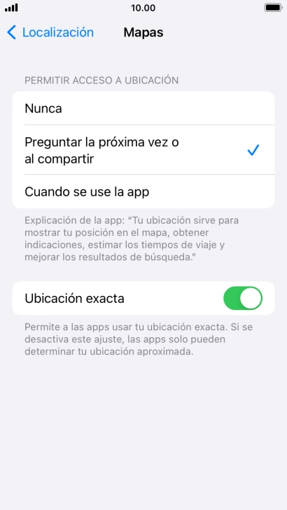 Pulsa el ajuste deseado para activar o desactivar la función.