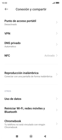 Pulsa Reiniciar Wi-Fi, redes móviles y Bluetooth.